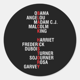 Sticker Rond Leaders d'histoire noire inspirants