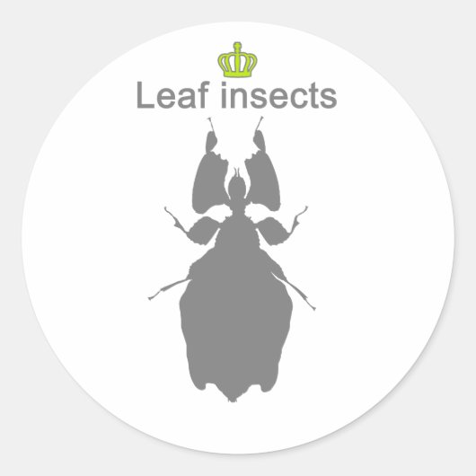 Sticker Rond Leaf insects g5 (Devant)