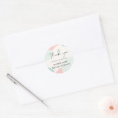 Sticker Rond LeahG BUDGET Abstrait Sea Shades Suite Mariage (Enveloppe)