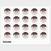 Sticker Rond LeahG BUDGET Dark PLUM Rose Mariage (Feuille)