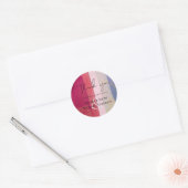 Sticker Rond LeahG BUDGET Mariage Aquarelle Rouge Baies Violet (Enveloppe)