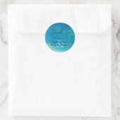 Sticker Rond LeahG BUDGET Mariage Océan bleu aquarelle (Sac)