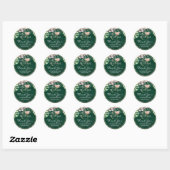Sticker Rond LeahG Mariage botanique vert tropical (Feuille)