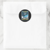 Sticker Rond Leakey Texas Total Solar Eclipse 2024 (Sac)