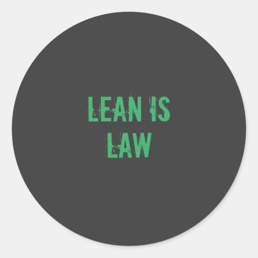 Sticker Rond Lean is Law Fitness Personal Trainer Bodybuilding (Devant)