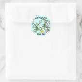 Sticker Rond Leaping Lizards Grand Jour (Sac)