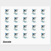 Sticker Rond Leaping Marlin (Feuille)