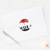 STICKER ROND LEAST WE FORGET SOLDIERS MARCHING (Enveloppe)