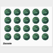 Sticker Rond L'EAU MENSONNE EN ÉTANG VERT par Claude Monet (Feuille)