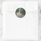 Sticker Rond L'EAU MENSONNE EN ÉTANG VERT ROSE par Claude Monet (Sac)