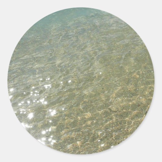 Sticker Rond L'eau sur la plage I Photographie Abstraite de la (Devant)