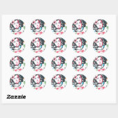 Sticker Rond L'éclaboussure de couleur de Supergirl (Feuille)