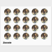 Sticker Rond L'École d'Athènes de Raphaël, Renaissance vintage (Feuille)