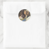 Sticker Rond L'École d'Athènes de Raphaël, Renaissance vintage (Sac)