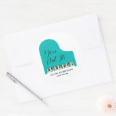 Sticker Rond Leçon De Professeur De Piano Louange, Vous L'Avez  (Enveloppe)