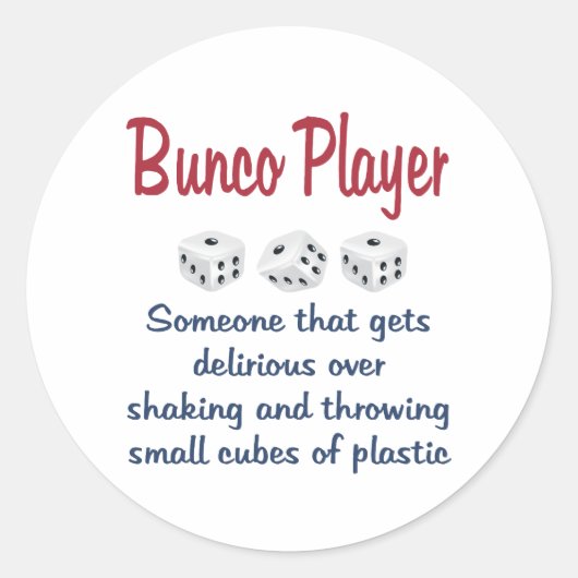 Sticker Rond Lecteur Bunco - Définition (Devant)