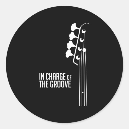 Sticker Rond Lecteur de basse en charge du Groove (Devant)