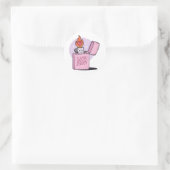 Sticker Rond Lecteur de gravure lente (Sac)