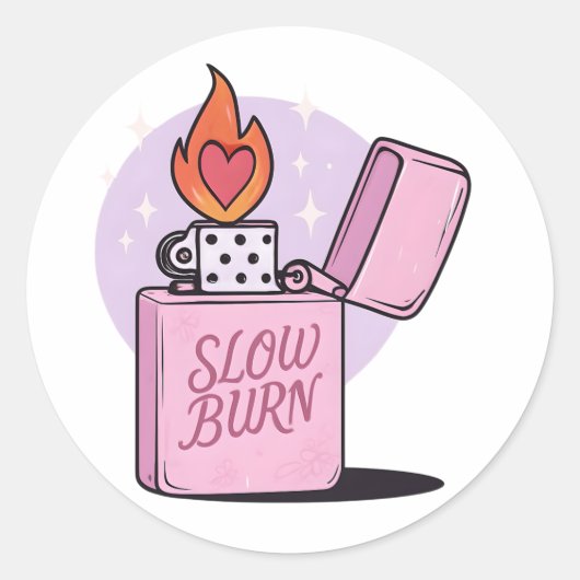 Sticker Rond Lecteur de gravure lente (Devant)