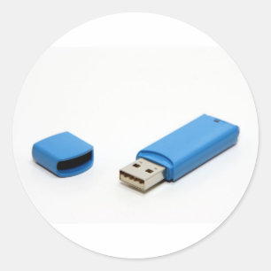 Sticker Rond Lecteur de pouce USB