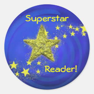 Sticker Rond Lecteur de superstar !