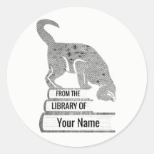 Lecteur Plaque de chat noir en style demi-ton rétr