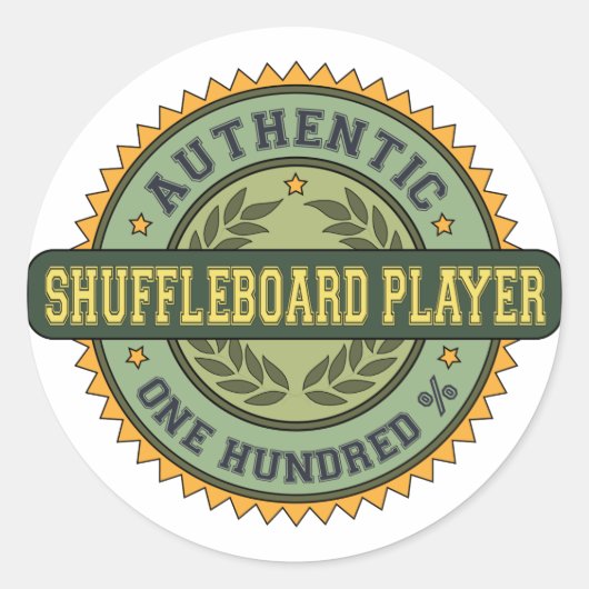 Sticker Rond Lecteur Shuffleboard authentique (Devant)