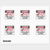 Sticker Rond Lecteur Ukulele Hot (Feuille)