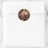 Sticker Rond Lecteur Victorian Femme - Book Club, Bibliophile (Sac)
