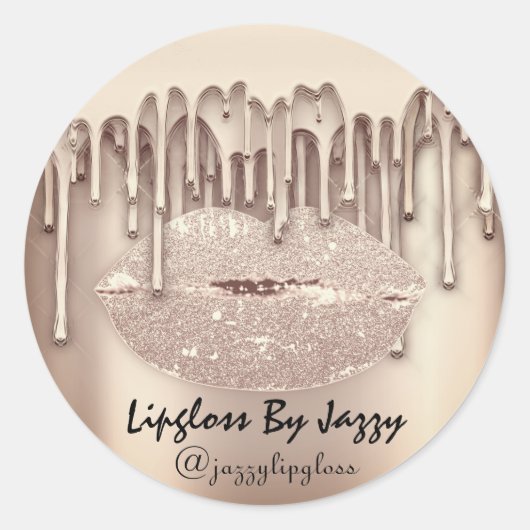Sticker Rond Lecteurs de maquillage Lipgloss Conditionnement Le (Devant)