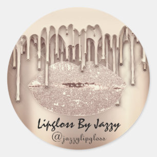 Sticker Rond Lecteurs de maquillage Lipgloss Conditionnement Le