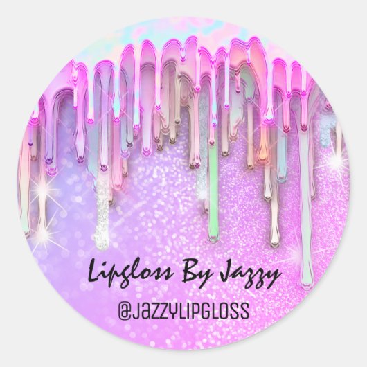 Sticker Rond Lecteurs de maquillage Lipgloss Emballage Cosmétiq (Devant)