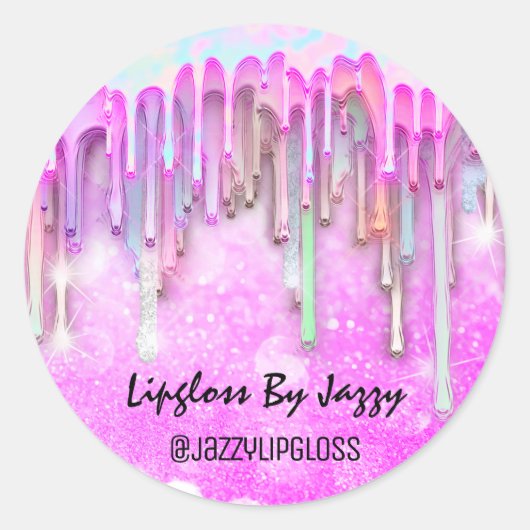 Sticker Rond Lecteurs de maquillage Lipgloss Emballage Parties  (Devant)