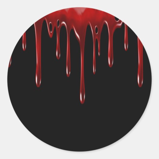 Sticker Rond Lecteurs de sang tombés Noir (Devant)