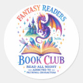 Sticker Rond Lecteurs d'Imaginaire... (Devant)