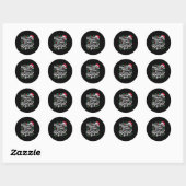 Sticker Rond Lecture 67 Mème Prof d'anglais Drôle 67 Noël (Feuille)