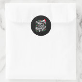 Sticker Rond Lecture 67 Mème Prof d'anglais Drôle 67 Noël (Sac)