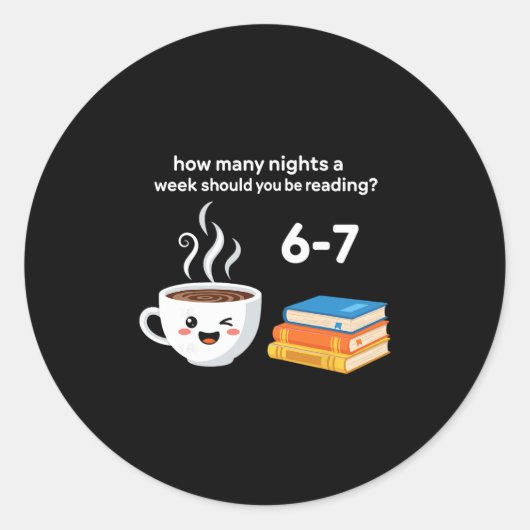 Sticker Rond Lecture 67 Mème Professeur d'anglais Drôle 6 7 (Devant)
