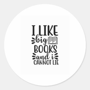 Sticker Rond Lecture Art J'Aime Les Grands Livres Et Ne Peut Pa
