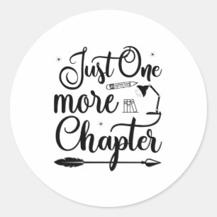Sticker Rond Lecture Art Juste Un Autre Chapitre