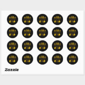 Sticker Rond Lecture Asl Gesture Main Sourde Perte d'ouïe Adjud (Feuille)