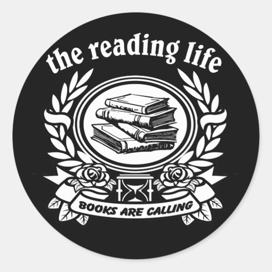 Sticker Rond Lecture Club Groupe Bibliophile (Devant)