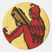 Sticker Rond Lecture de Jester (Devant)