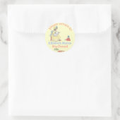 Sticker Rond Lecture de la fille sur la plaque d'immatriculatio (Sac)