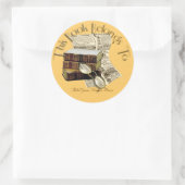 Sticker Rond Lecture du livre (Sac)