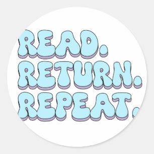 Sticker Rond lecture retour