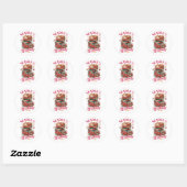 Sticker Rond Lectures de saison Chaton douillet (Feuille)