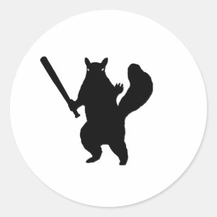 Sticker Rond L'écureuil fâché indique ; "Apportez-le. "