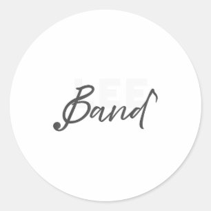 Sticker Rond Lee Band Booster Nouveau Logo Rouge Seulement
