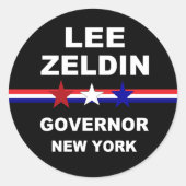 Sticker Rond Lee Zeldin Gouverneur New York 2022 (Devant)